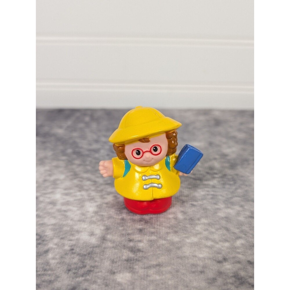 Fisher Price Little People Maggie Yellow Raincoat School Figure Replacement VTG